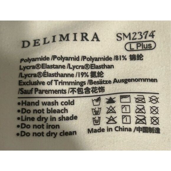 Delimira Front Closure Bra Size Large Plus - Picture 4 of 4